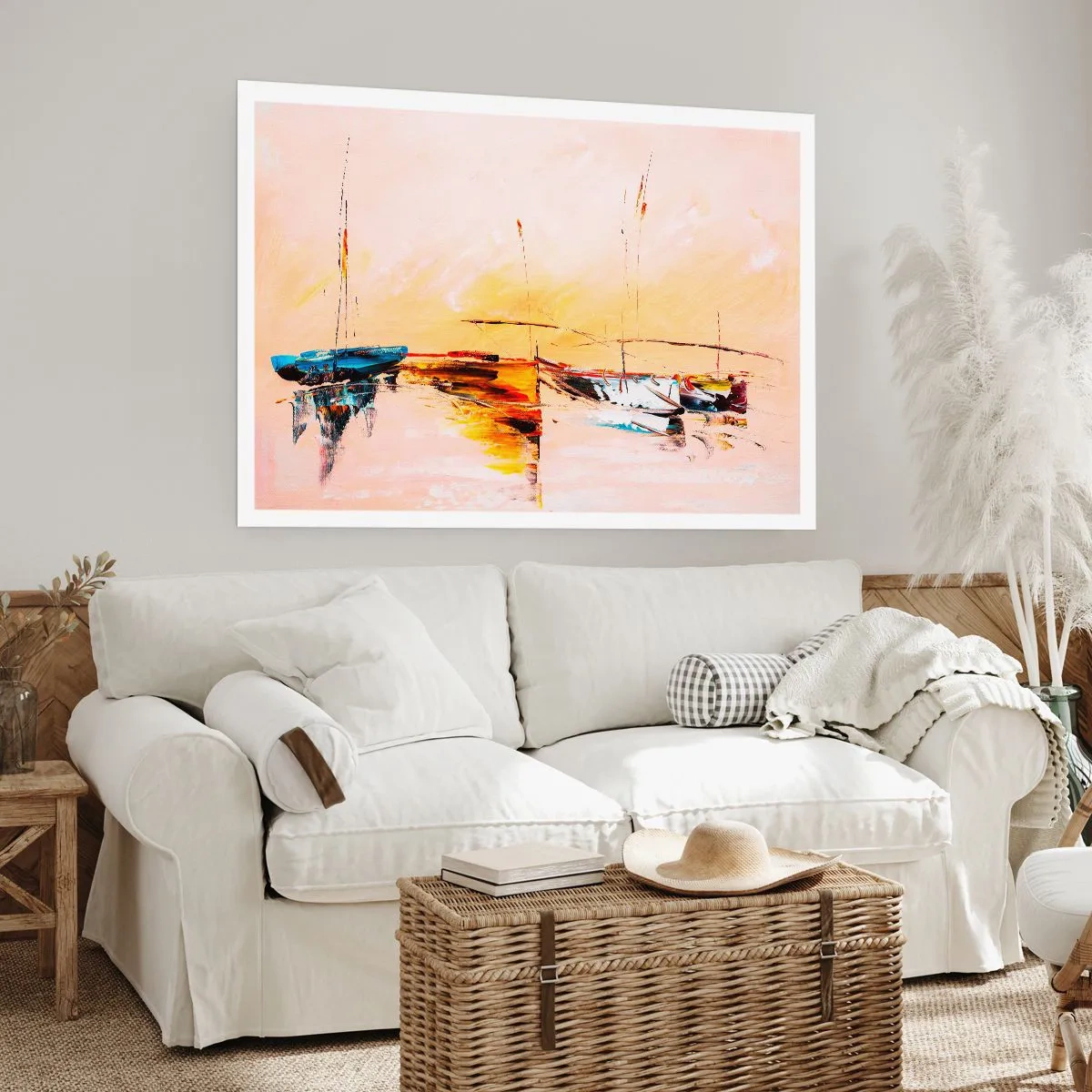 Plakat - Wieczór w przystani - 91x61 cm