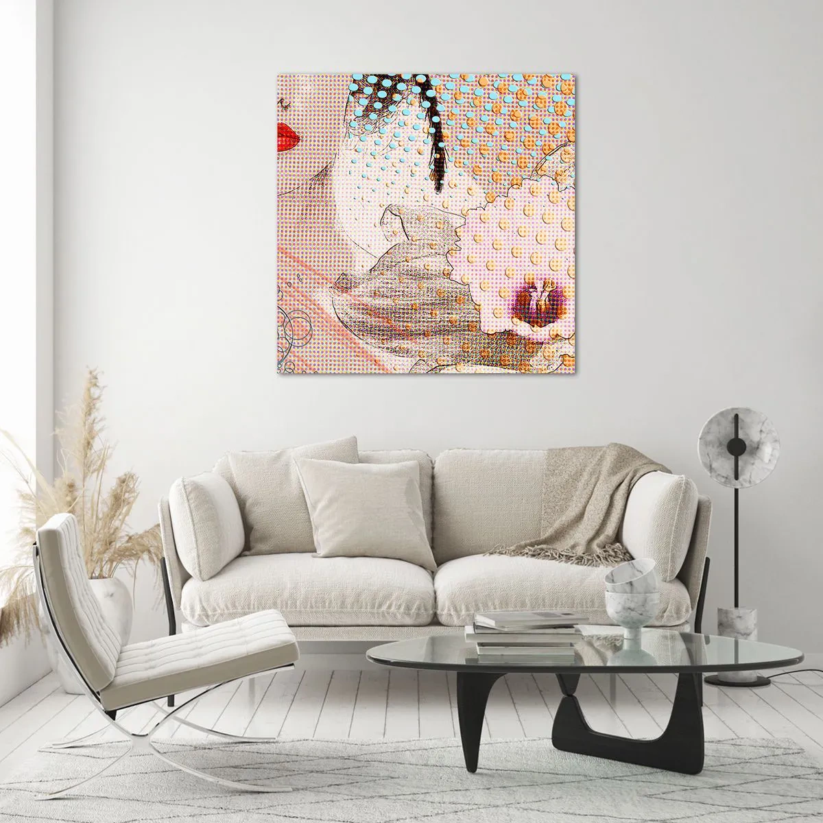 Obraz na szkle - Komiksowa heroina - 40x40 cm