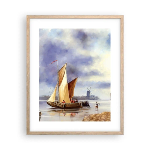 Plakat w ramie jasny dąb - Powrót żeglarzy - 40x50 cm