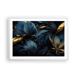 Plakat w białej ramie - Złotem podszyte - 70x50 cm