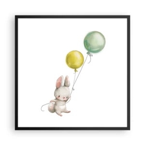 Plakat w czarnej ramie - Też polecę! - 60x60 cm