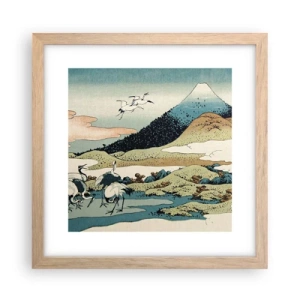 Plakat w ramie jasny dąb - W japońskim duchu - 30x30 cm