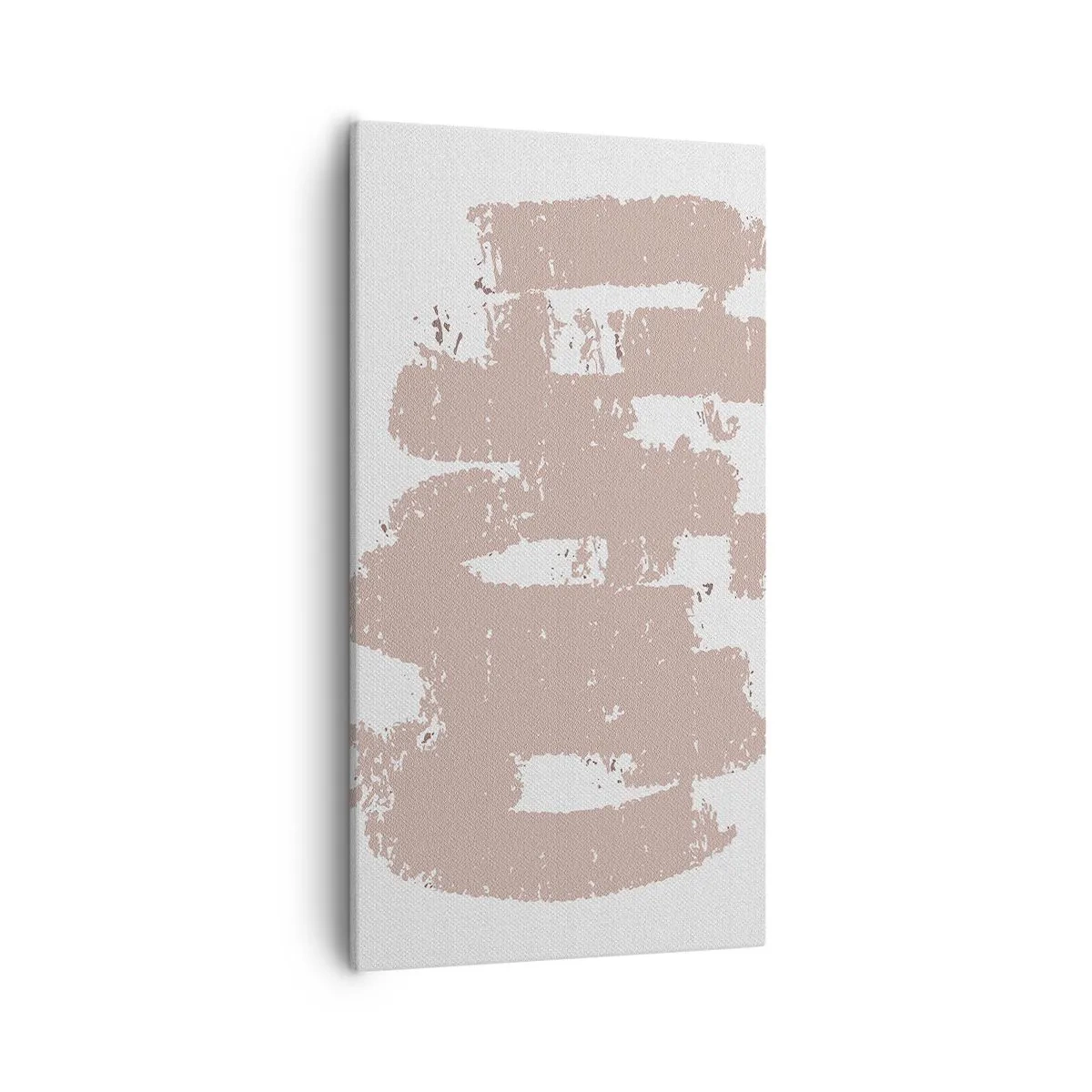 Obraz na płótnie - Abstrakcja w łagodnym różu - 55x100 cm