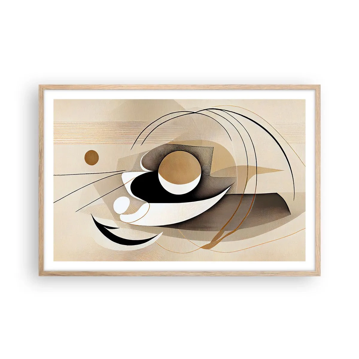 Plakat w ramie jasny dąb - Kompozycja: istota rzeczy - 91x61 cm
