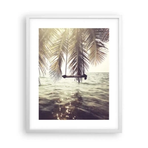 Plakat w białej ramie - Można bujać w obłokach do woli - 40x50 cm