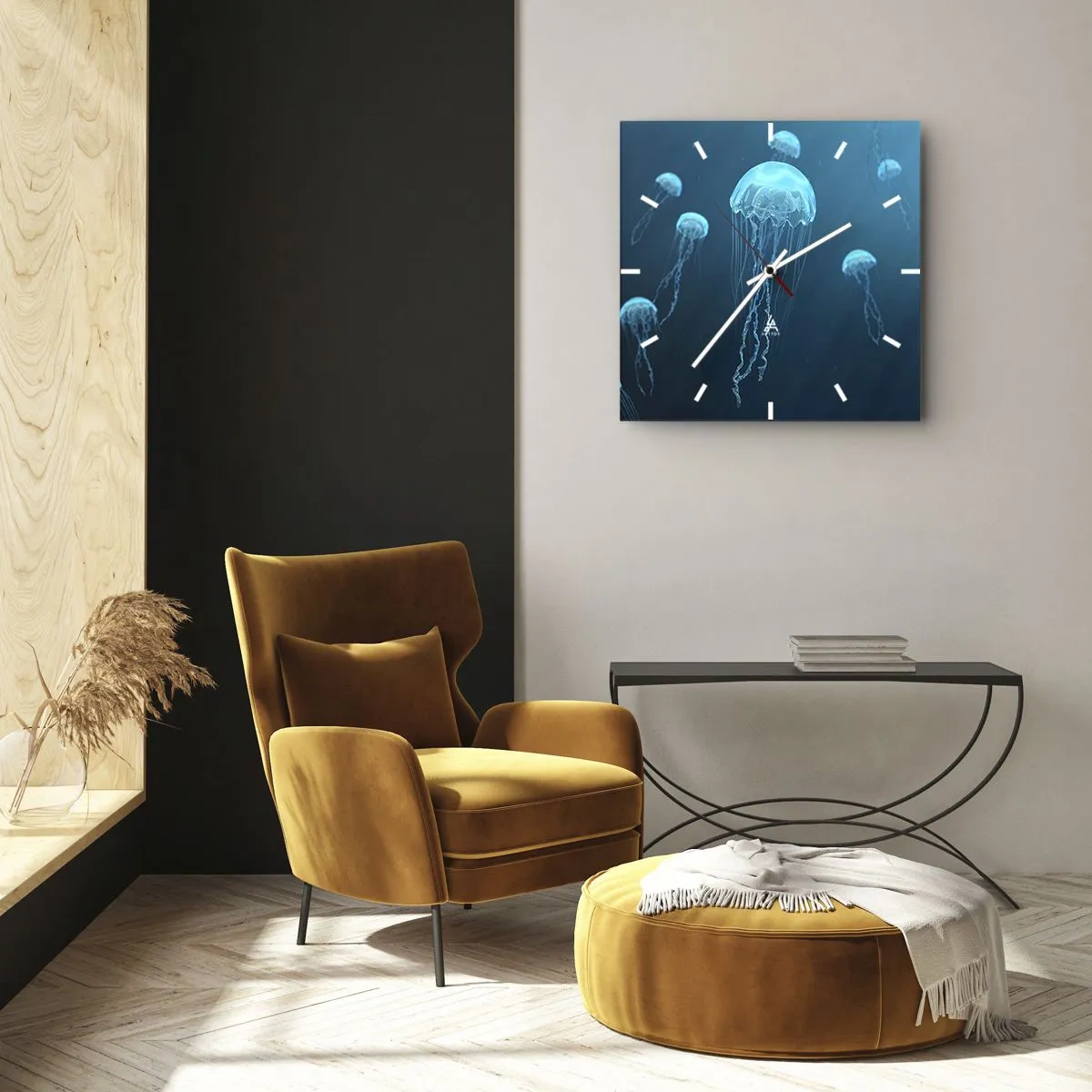 Zegar ścienny - Oceaniczny taniec - 40x40 cm