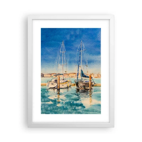 Plakat w białej ramie - Słoneczna laguna - 30x40 cm