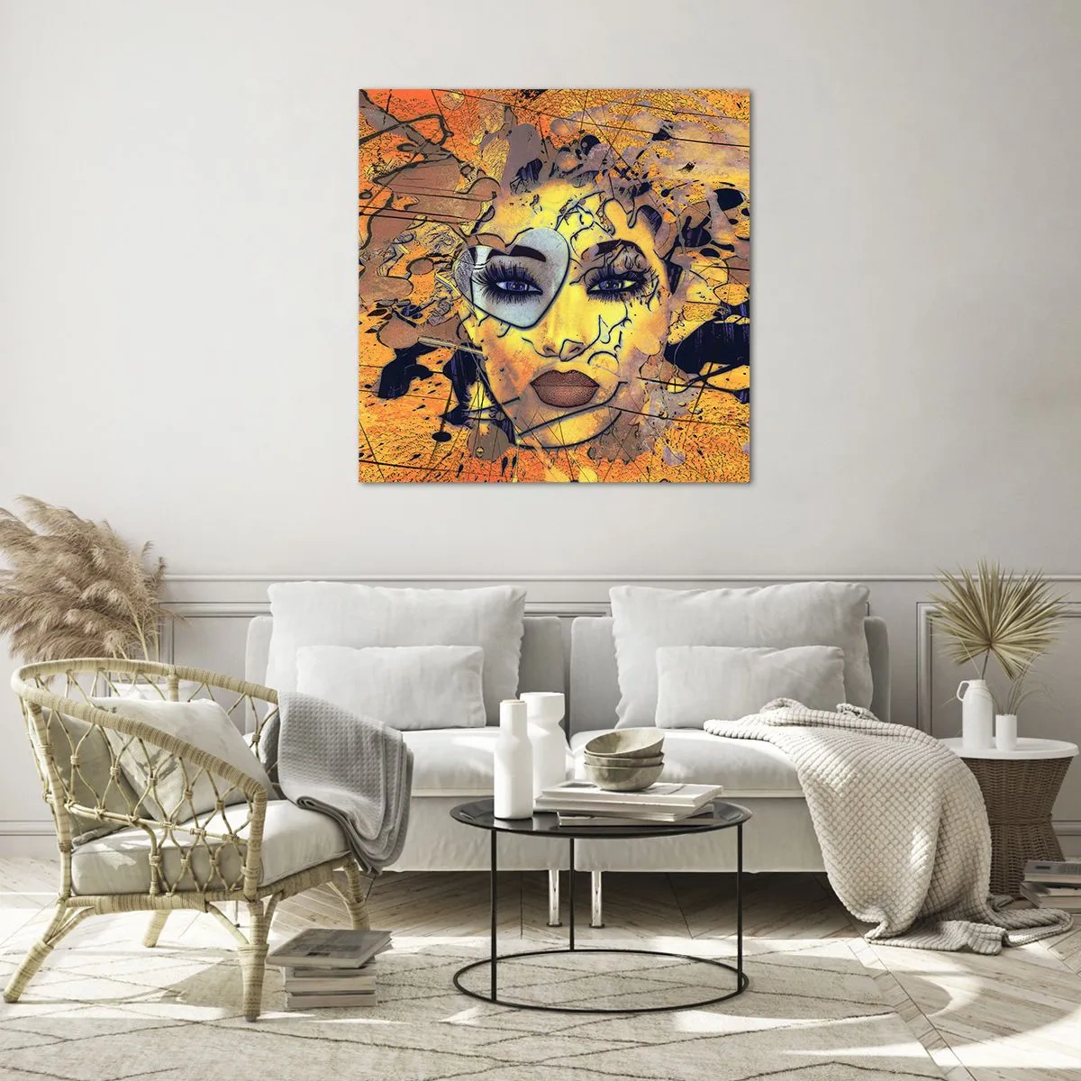Obraz na szkle - Słoneczna piękność - 70x70 cm