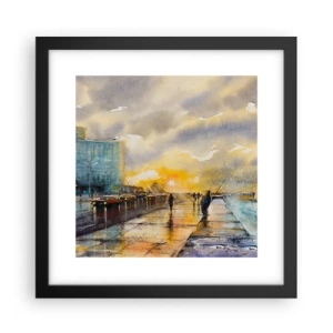 Plakat w czarnej ramie - Życie na brzegu - 30x30 cm