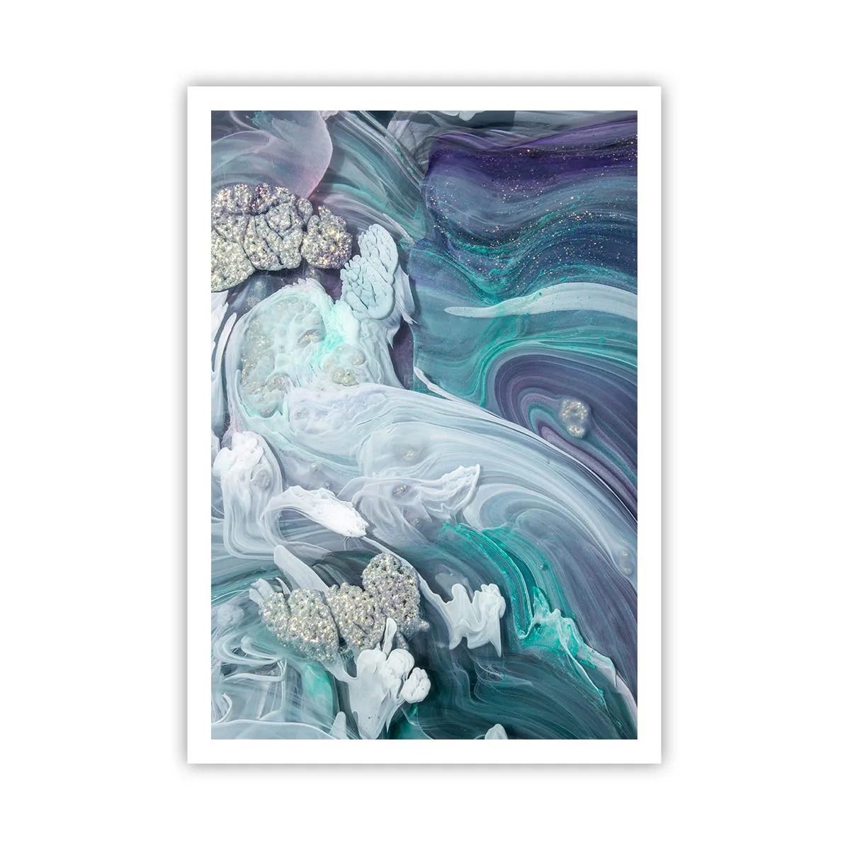 Plakat - Nurty błękitu - 70x100 cm