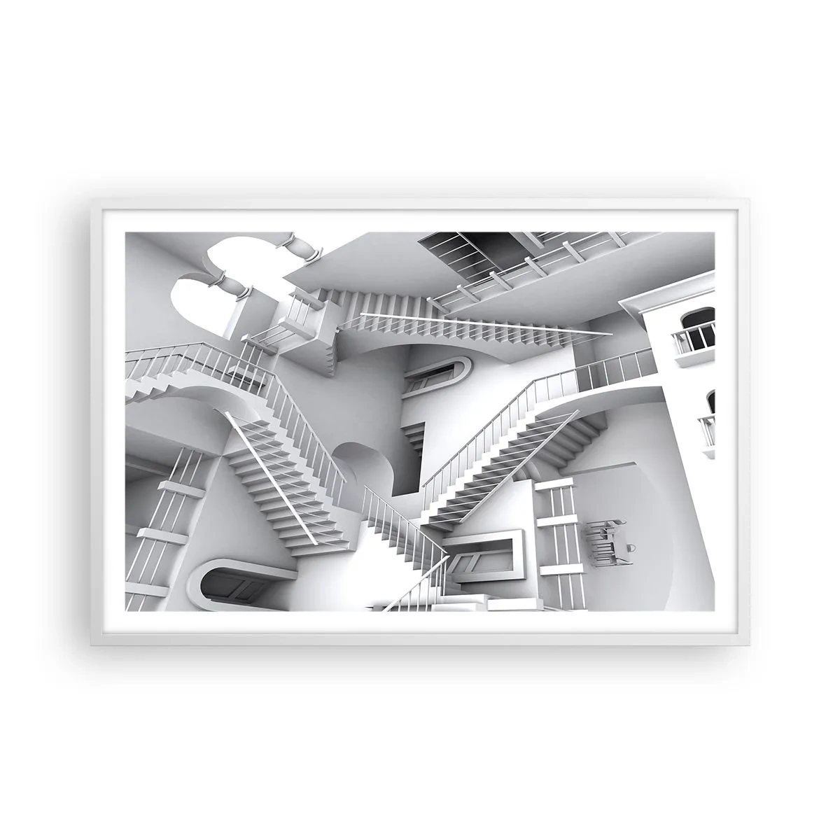 Plakat w białej ramie - Paradoksy przestrzeni - 91x61 cm