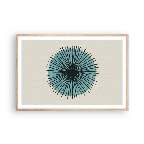 Plakat w ramie jasny dąb - Promieniście na błękicie - 91x61 cm