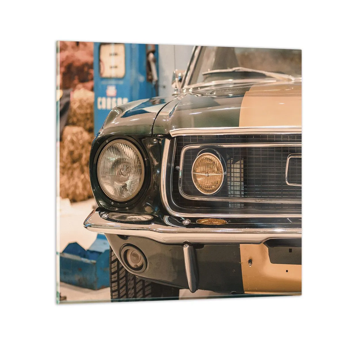 Obraz na szkle - Spotkanie z legendą - 60x60 cm