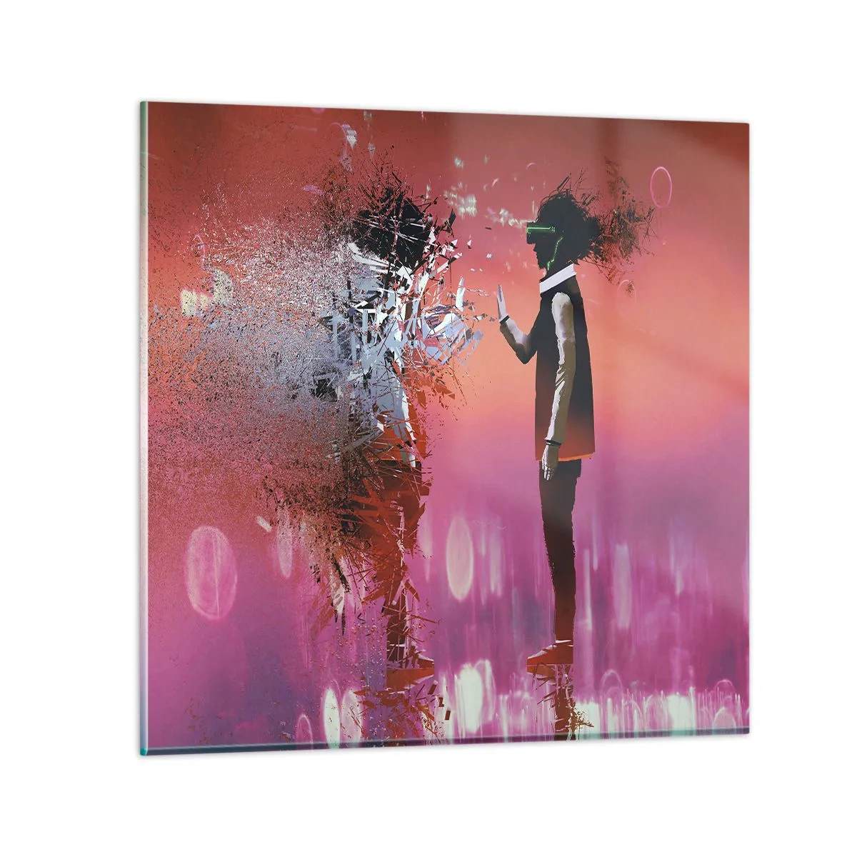 Obraz na szkle - Czy można wejrzeć w siebie? - 70x70 cm