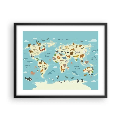 Plakat w czarnej ramie - Dobrzy sąsiedzi - 50x40 cm