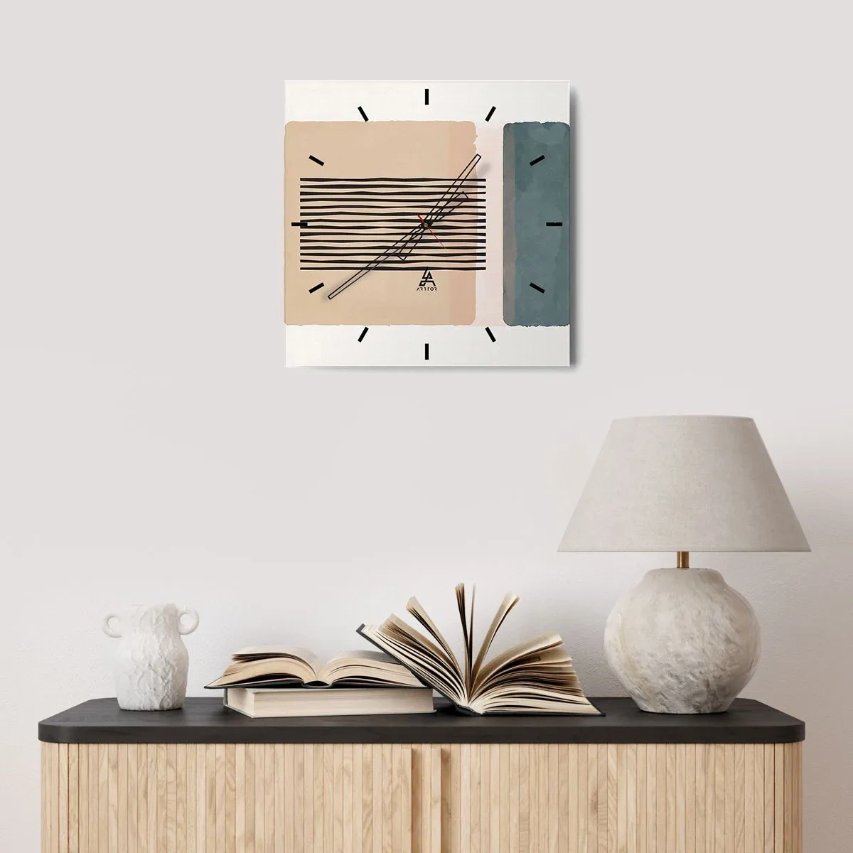 Zegar ścienny - Wszystko w porządku - 40x40 cm