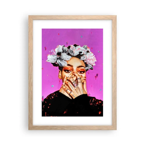 Plakat w ramie jasny dąb - Trochę szalona - 30x40 cm