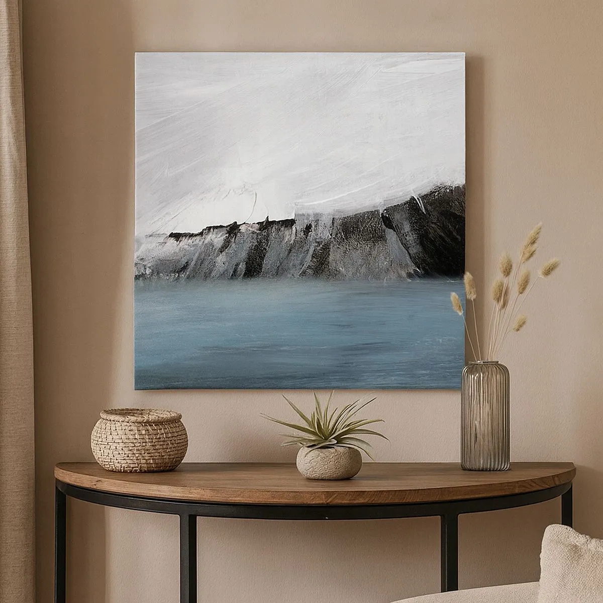 Obraz na płótnie - Woda – ziemia: starcie żywiołów - 30x30 cm