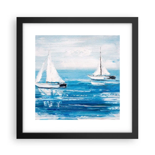 Plakat w czarnej ramie - Z przyjacielem u boku - 30x30 cm