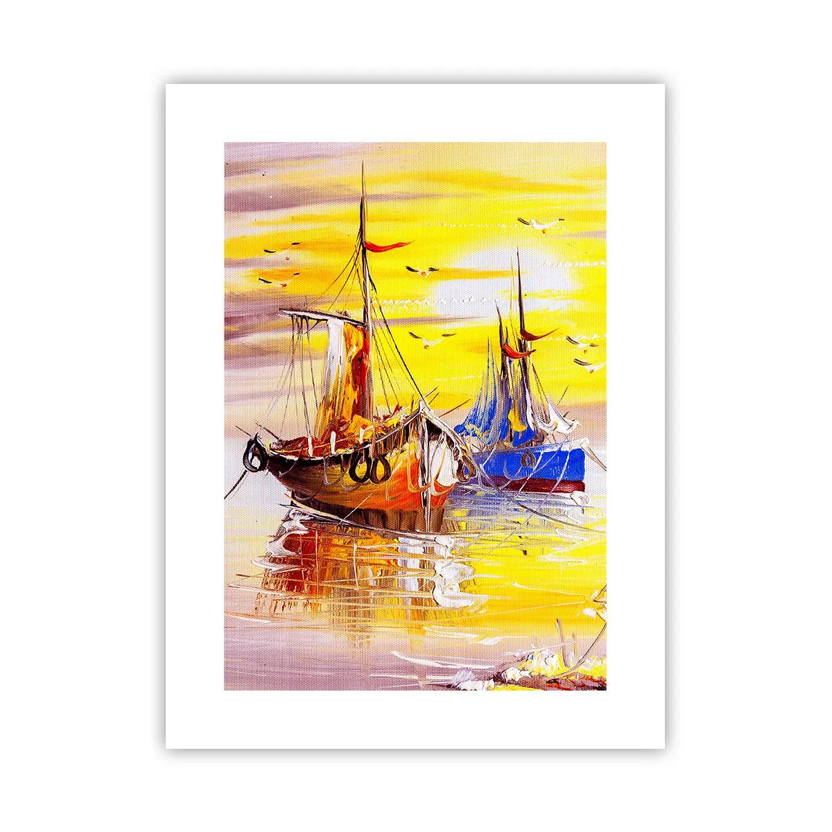Plakat - Zasłużony odpoczynek w porcie - 30x40 cm