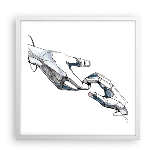 Plakat w białej ramie - Dobry gest - 50x50 cm