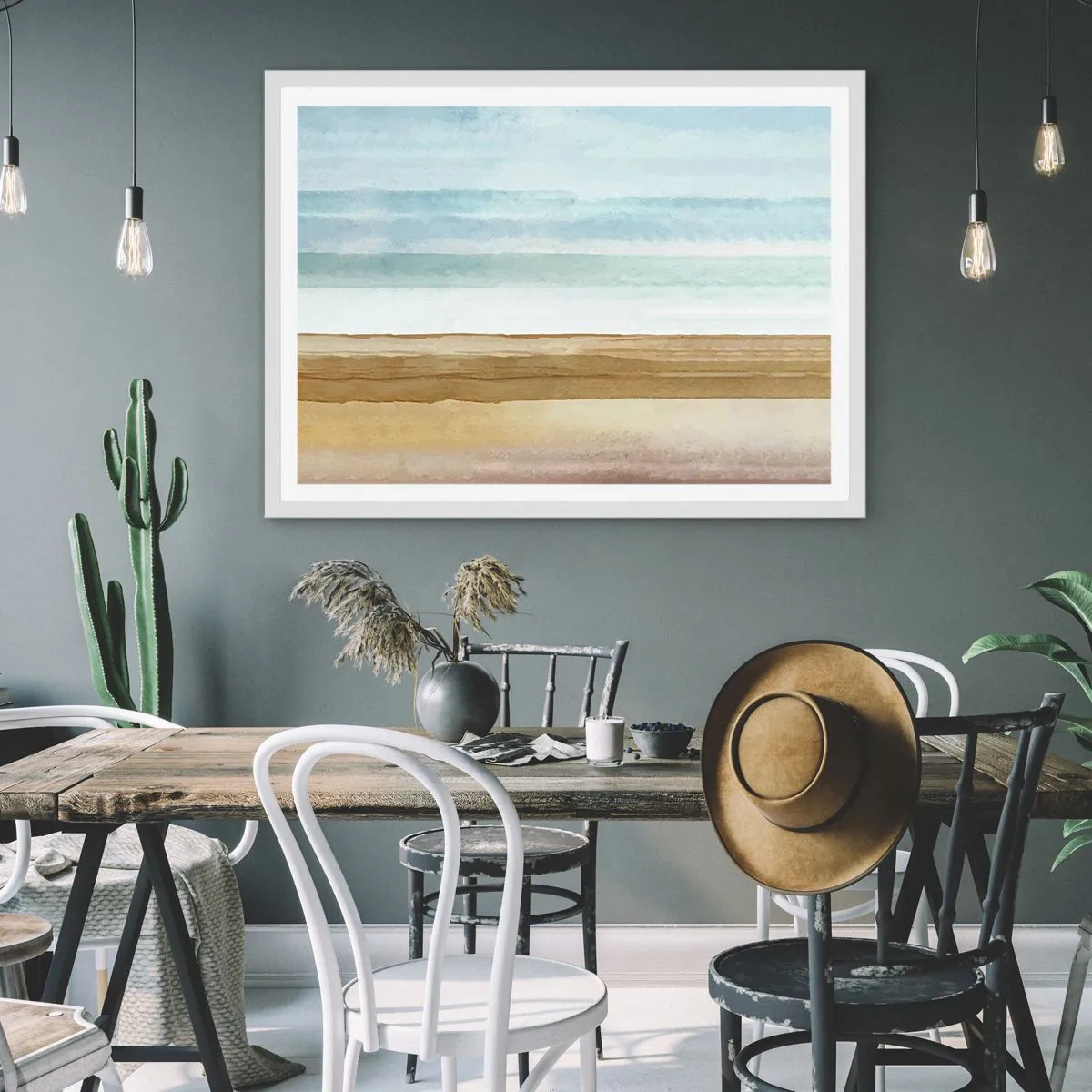 Plakat w białej ramie - Ukojenie - 100x70 cm