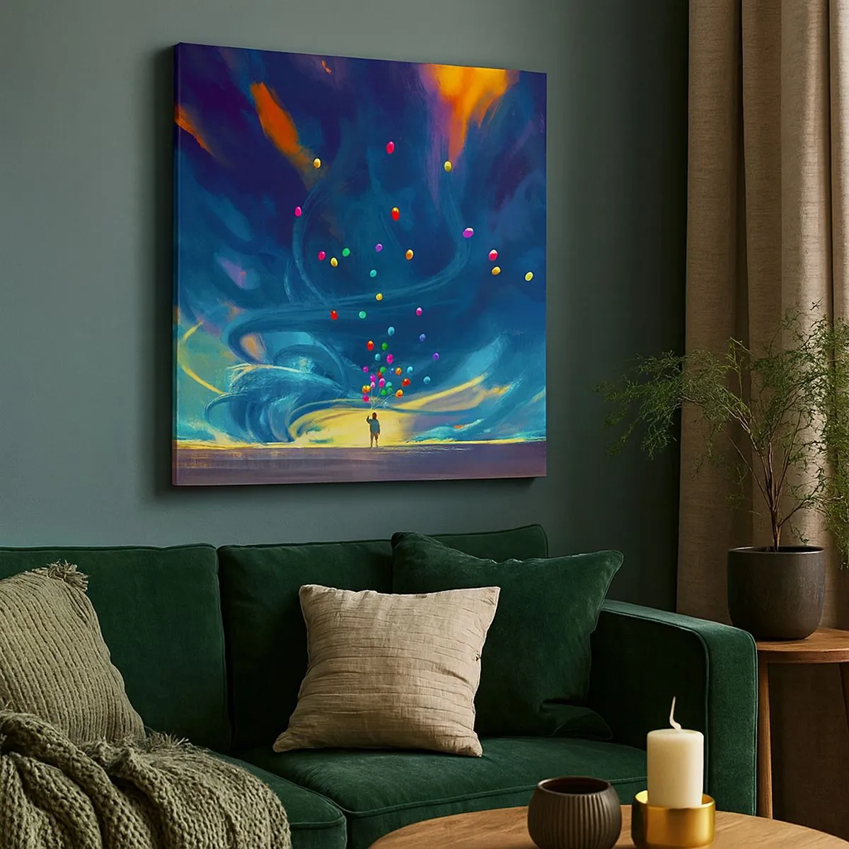 Obraz na płótnie - Na niebieski wiatr - 30x30 cm