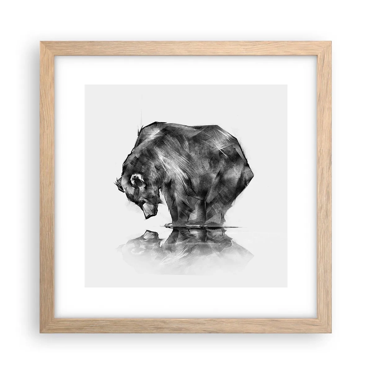 Plakat w ramie jasny dąb - Miło zobaczyć się z kimś bliskim - 30x30 cm