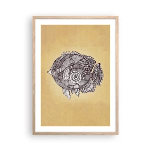 Plakat w ramie jasny dąb - Z oceanu ornamentów - 50x70 cm