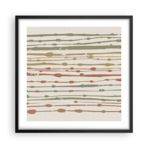 Plakat w czarnej ramie - Muzyczny zapis barw - 50x50 cm