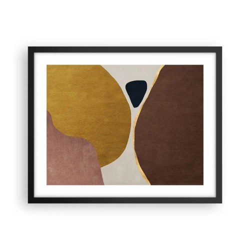 Plakat w czarnej ramie - Abstrakcja – miejsce w przestrzeni - 50x40 cm