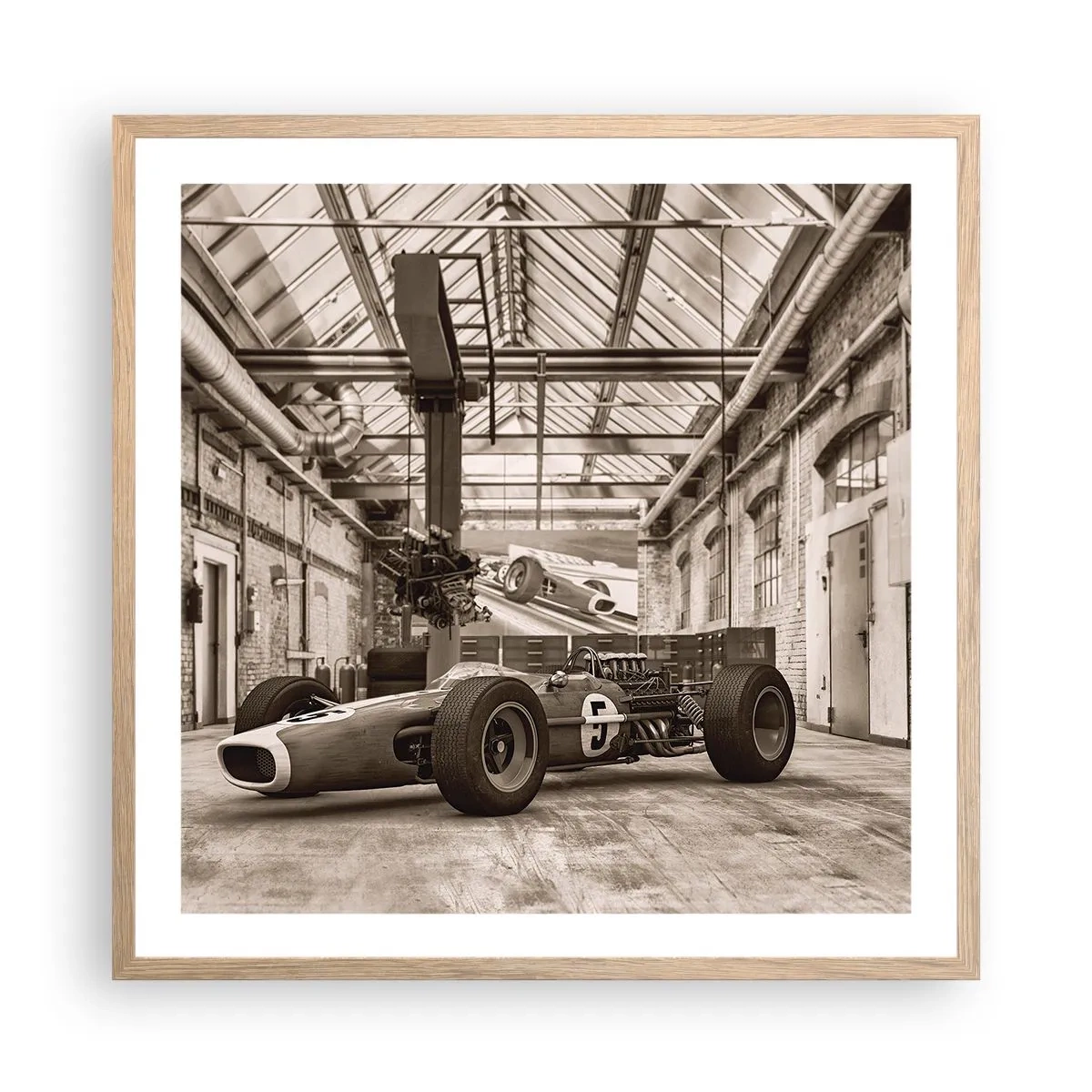 Plakat w ramie jasny dąb - Odpoczynek zwycięzcy - 60x60 cm