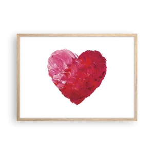Plakat w ramie jasny dąb - All you need is love - 70x50 cm