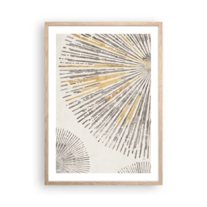 Plakat w ramie jasny dąb - Uroda promienia - 50x70 cm
