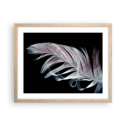 Plakat w ramie jasny dąb - Pomyśl o dotyku - 50x40 cm