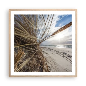 Plakat w ramie jasny dąb - Spotkanie żywiołów - 60x60 cm