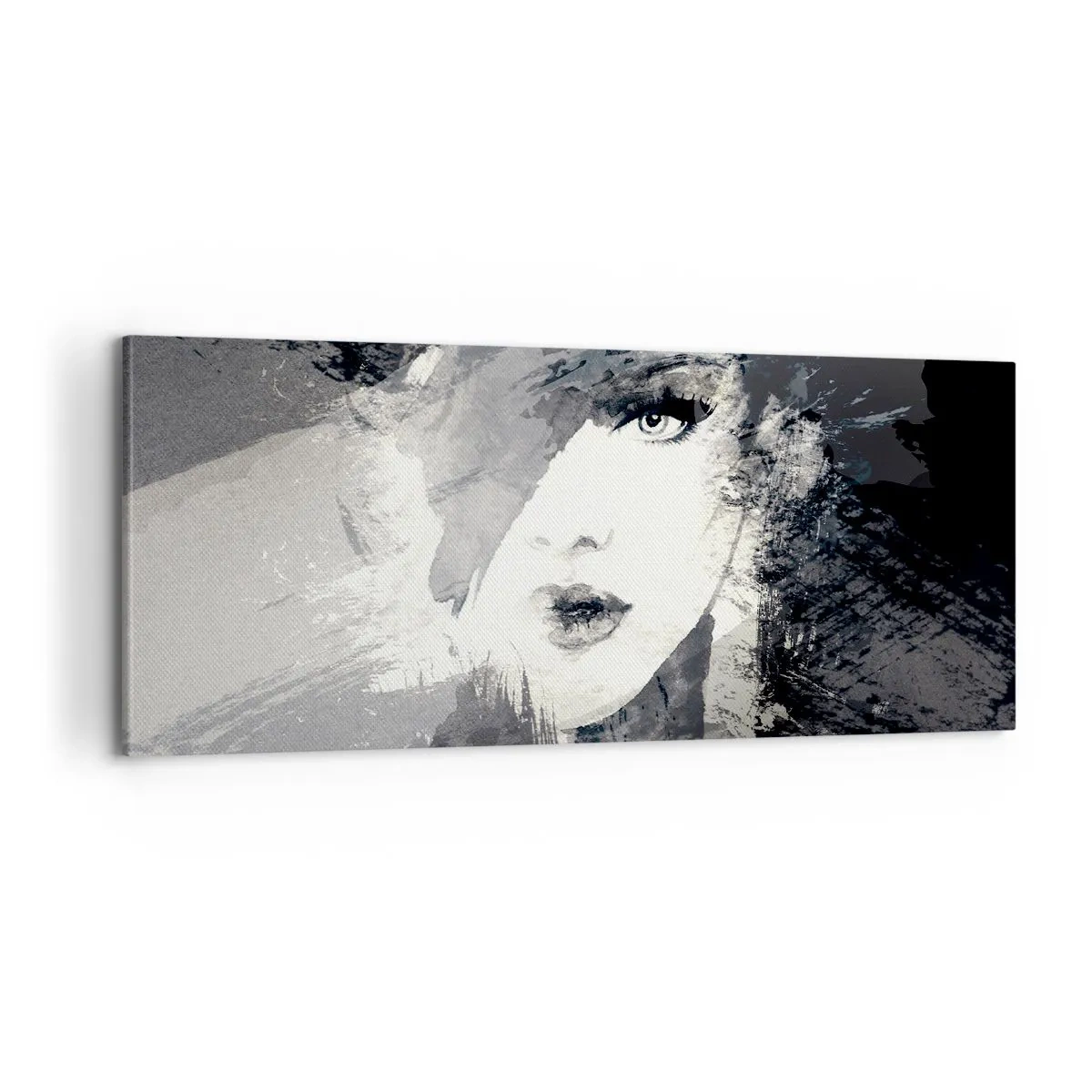 Obraz na płótnie - Zza szarego woalu - 100x40 cm