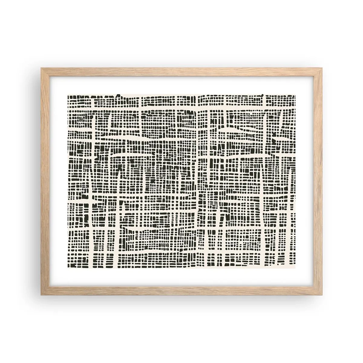 Plakat w ramie jasny dąb - Kompozycja utkana - 50x40 cm