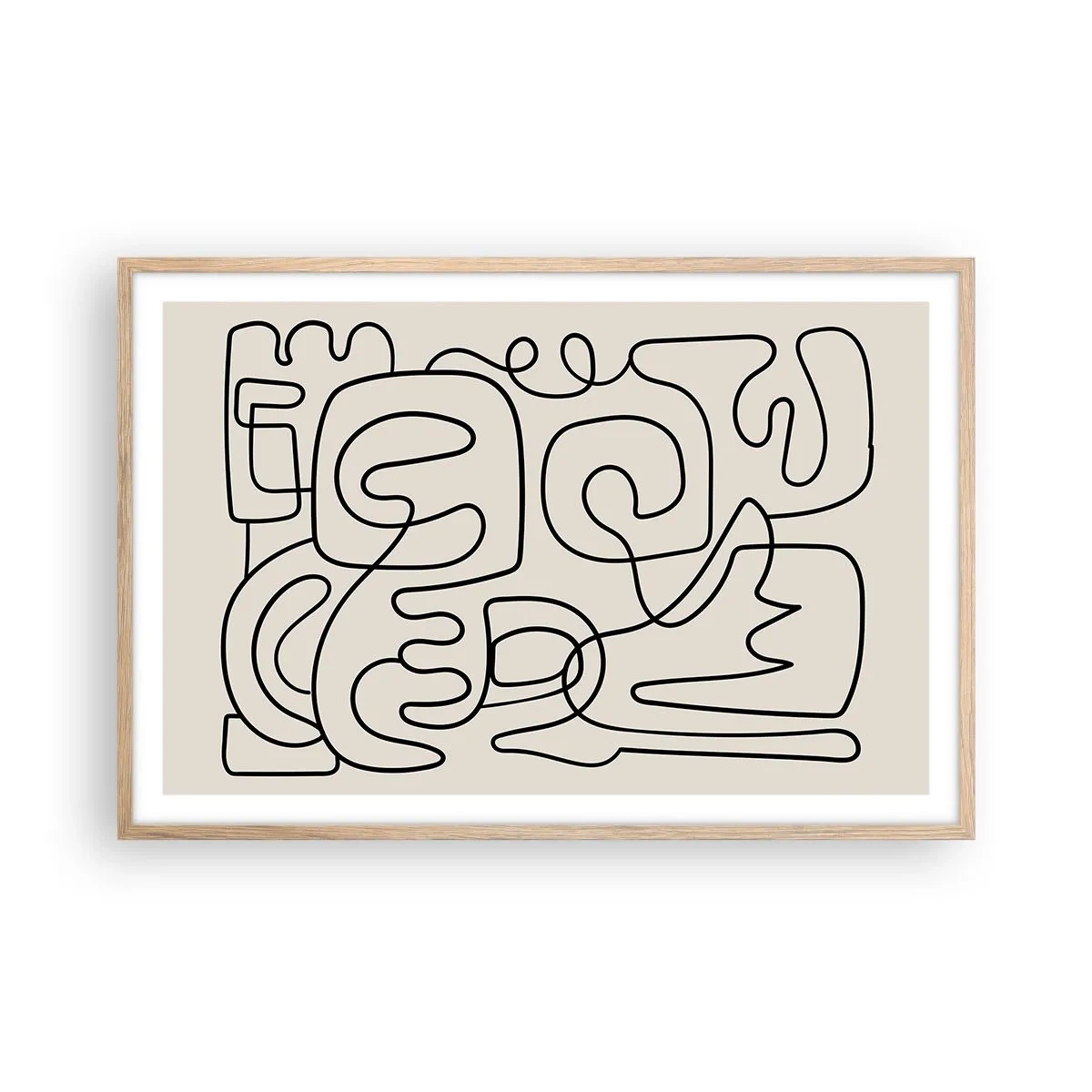 Plakat w ramie jasny dąb - Po śladzie - 91x61 cm