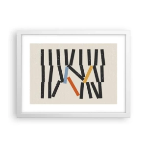Plakat w białej ramie - Domino – kompozycja - 40x30 cm