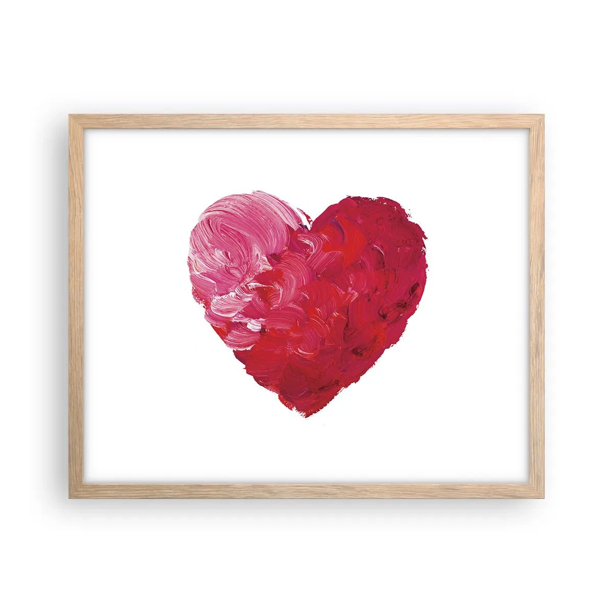 Plakat w ramie jasny dąb - All you need is love - 50x40 cm