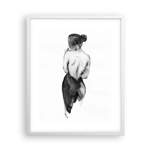 Plakat w białej ramie - Przy niej świat znika - 40x50 cm