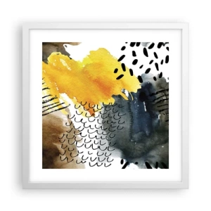 Plakat w białej ramie - Spotkanie żywiołów - 40x40 cm