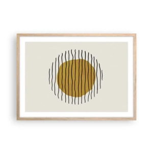 Plakat w ramie jasny dąb - Abstrakcja drżąca od żaru - 70x50 cm