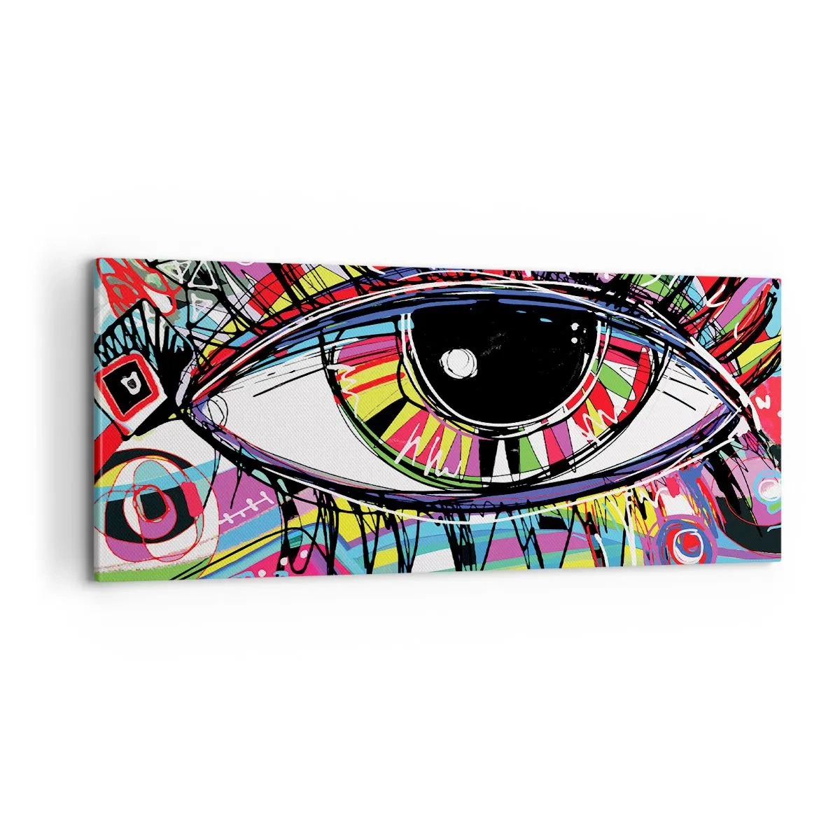 Obraz na płótnie - Kolorowe oko - kolorowa dusza - 100x40 cm