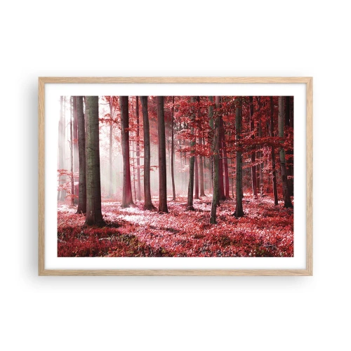 Plakat w ramie jasny dąb - Czerwony równie piękny - 70x50 cm