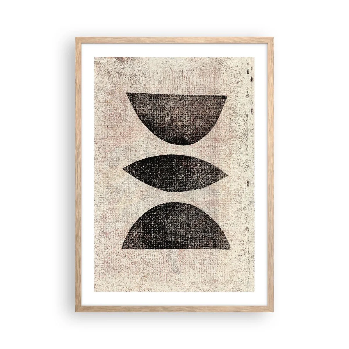 Plakat w ramie jasny dąb - Etniczna abstrakcja - 50x70 cm