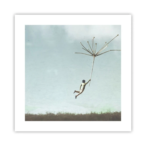 Plakat - Latawce, dmuchawce, wiatr - 40x40 cm