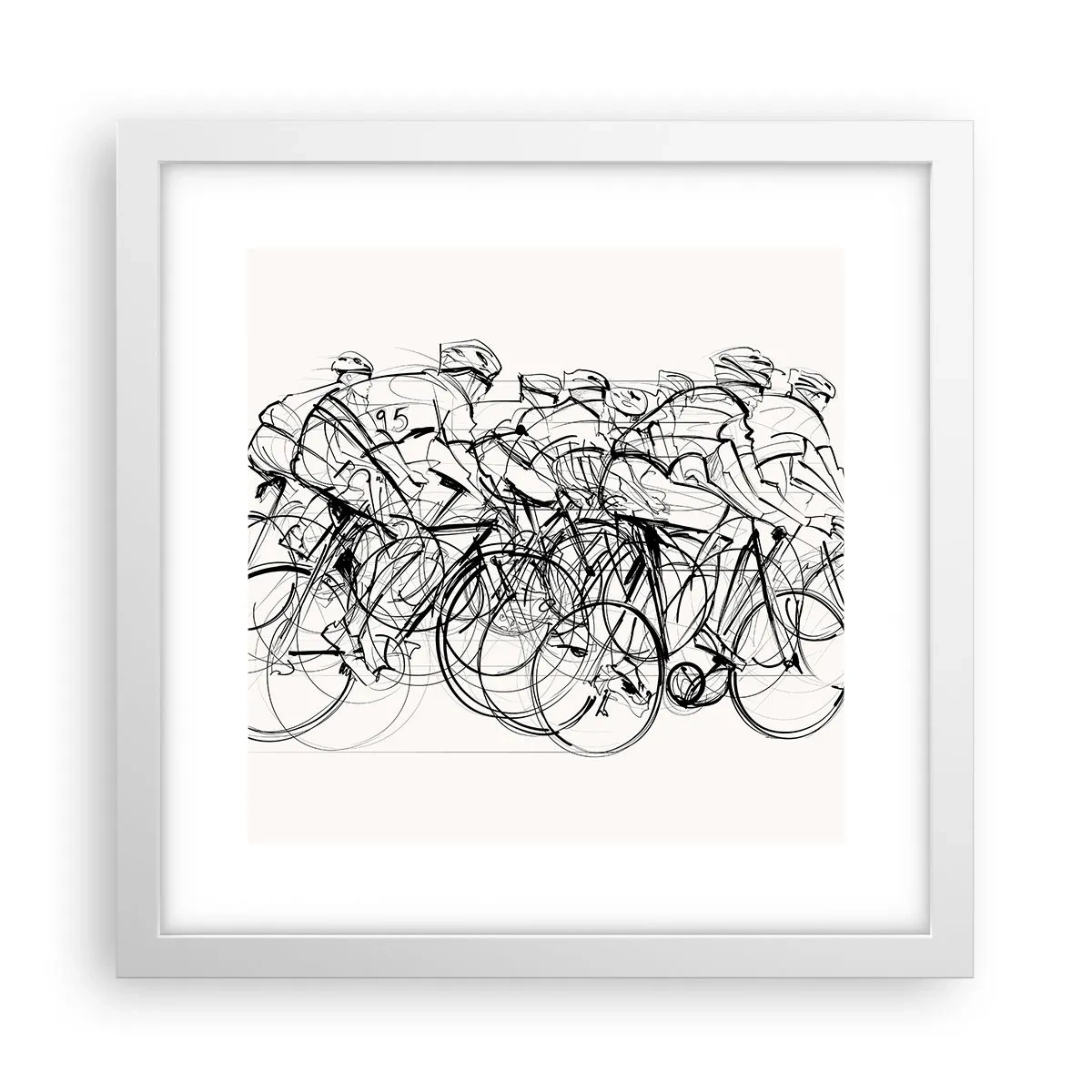 Plakat w białej ramie - Wespół w zespół - 30x30 cm