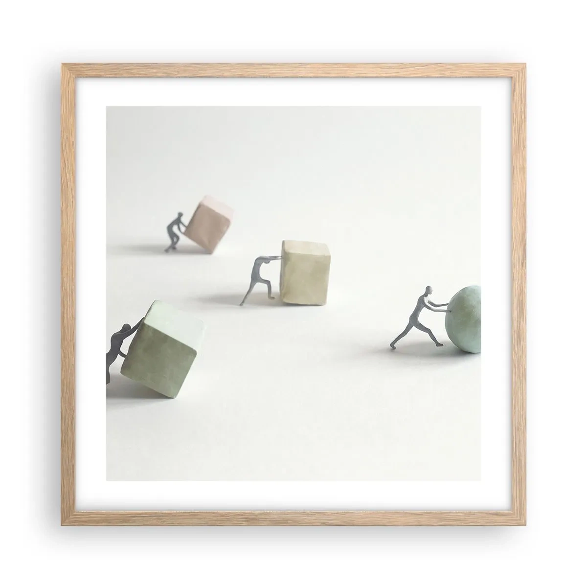 Plakat w ramie jasny dąb - Samo życie - 50x50 cm